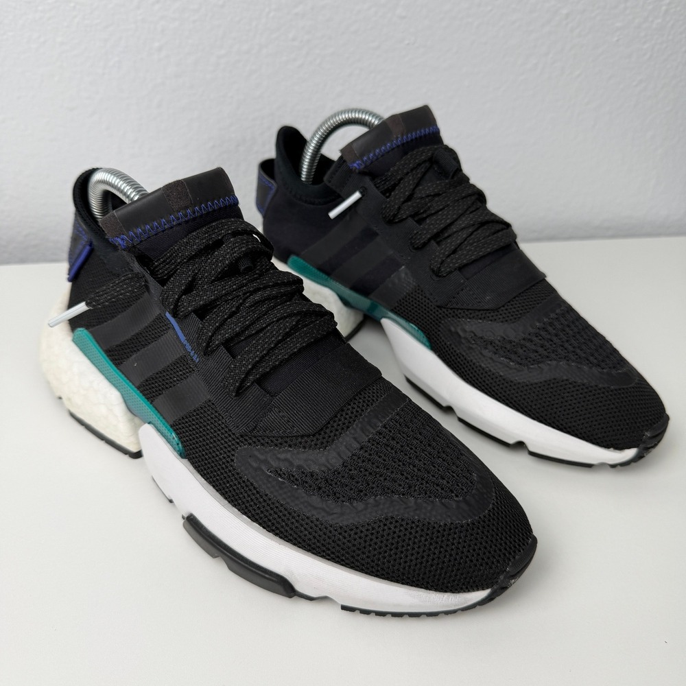 Adidas POD S3.1 Mens 6 Black Teal Blue Boost Sneakers EE7212